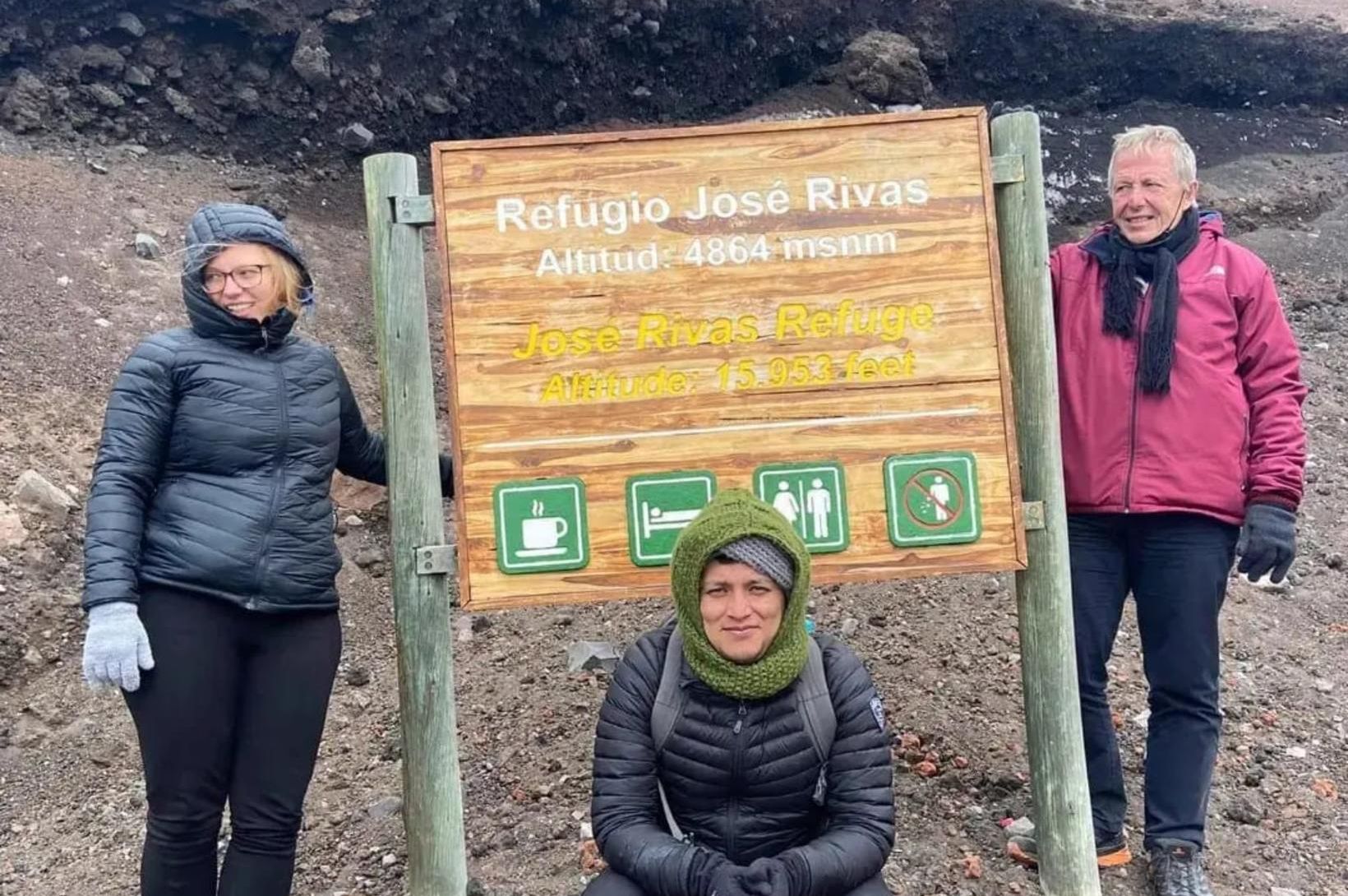 Sigrún gekk upp eldfjall í Ekvador