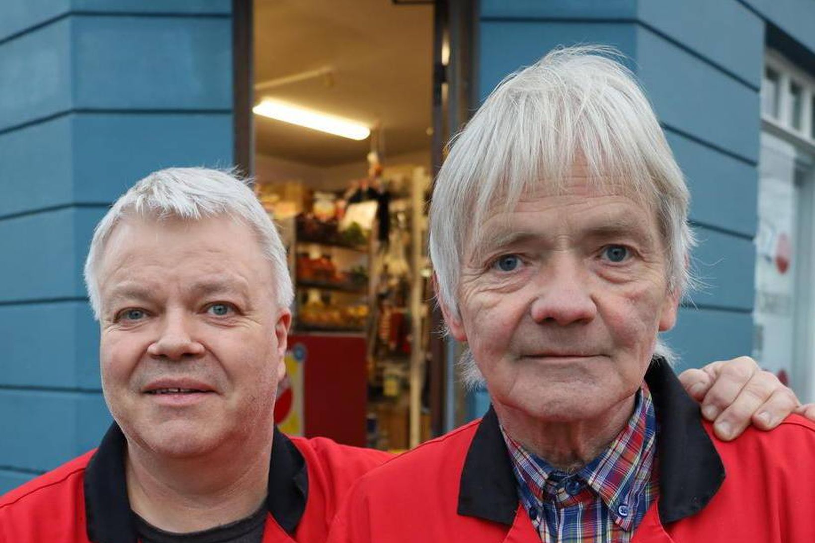 Bræðurnir Gunnar Halldór og Kristján Aðalbjörn gleðjast.