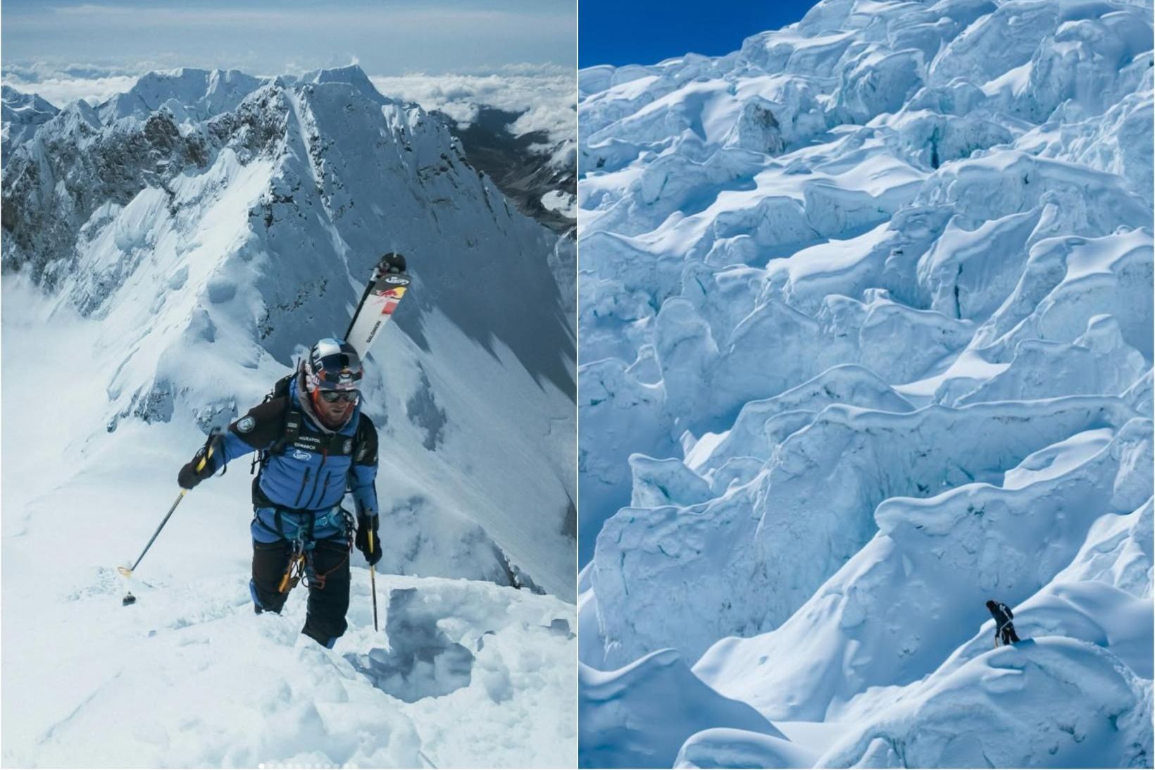 Magnað myndskeið: Skíðar niður Everest án súrefnis
