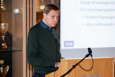 Magnús Tumi Guðmundsson hélt framsögu á fundinum.