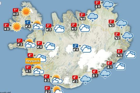 The weather today, Saturday.