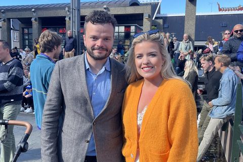 Áslaug Arna Sigurbjörnsdóttir the Minister of Science, Industry and Innovation of Iceland was watching the game with her brother Magnús to support "our girls".