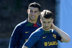 Cristiano Ronaldo og Diogo Jota.