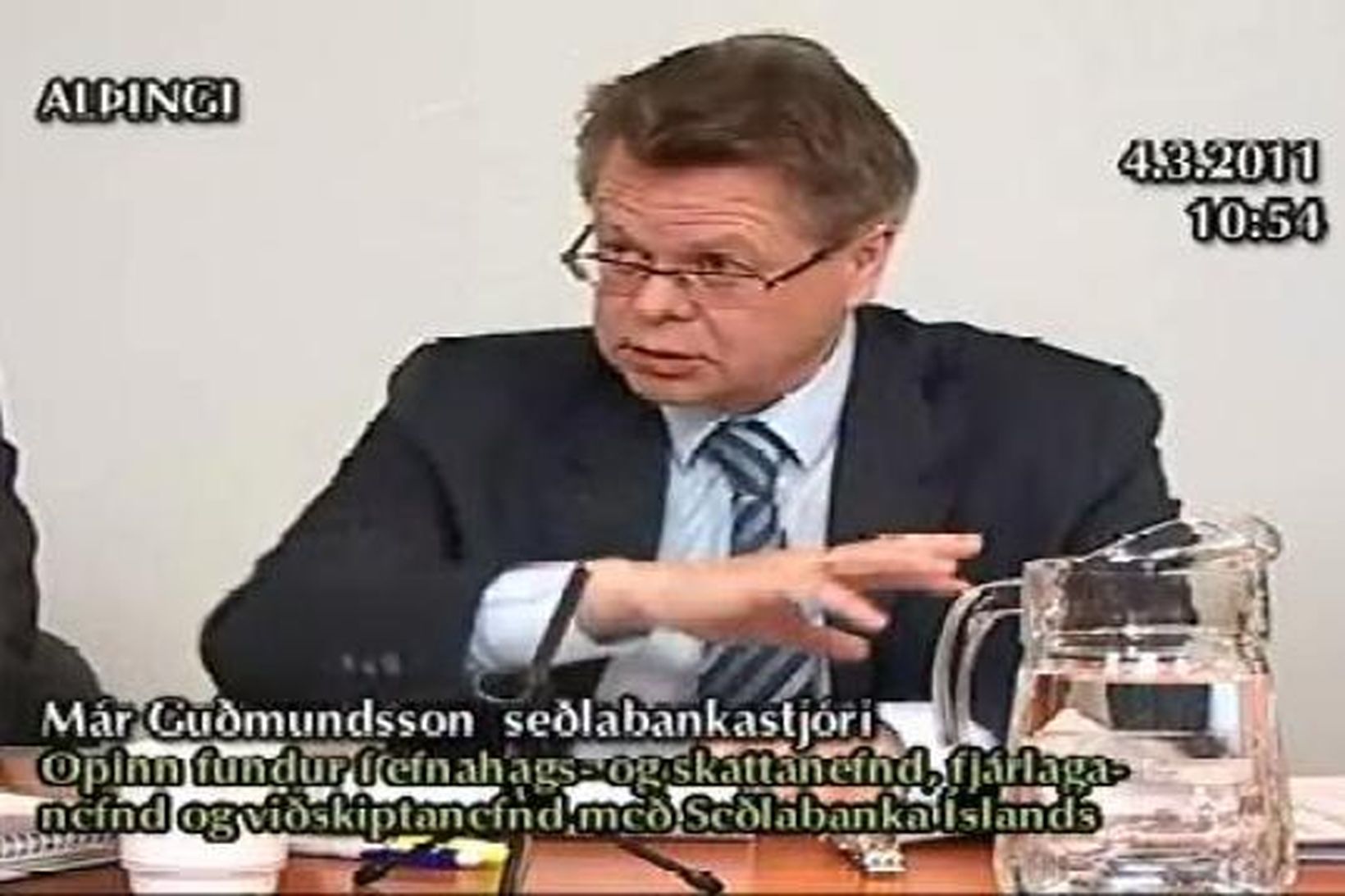 Már Guðmundsson á fundi viðskiptanefndar Alþingis.