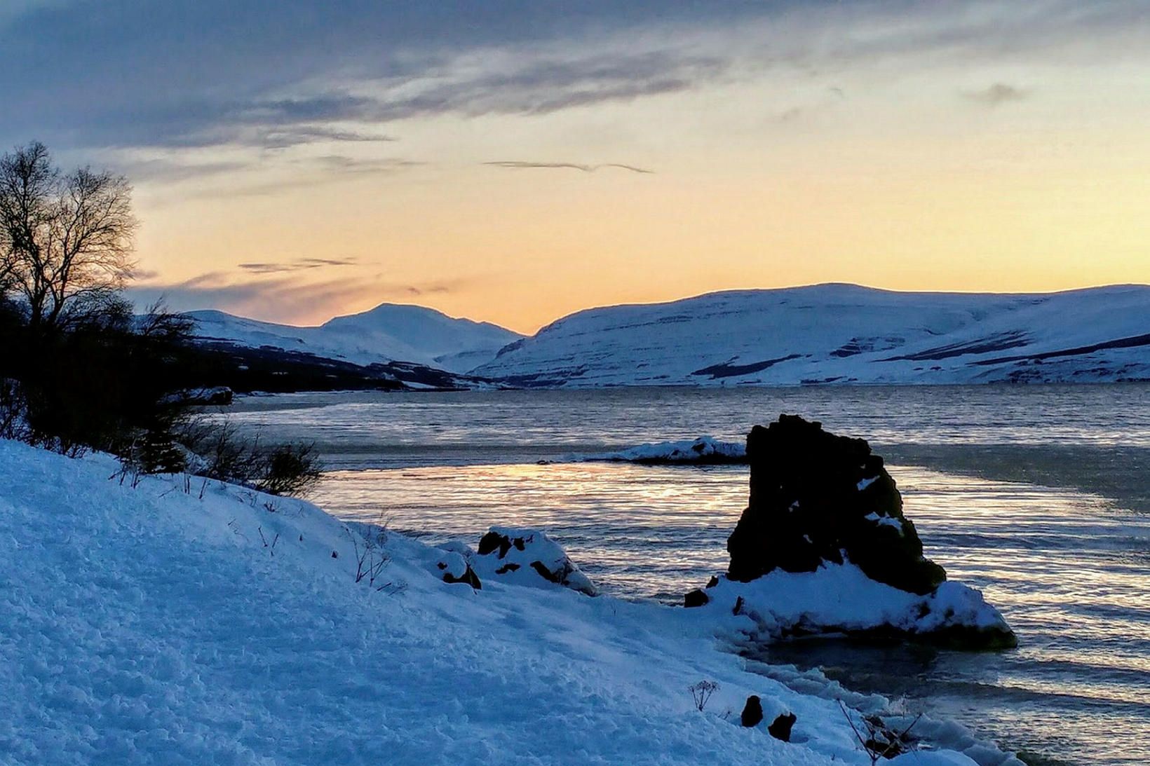 Fljótsdalur. Snæfell sést í fjarska.