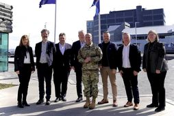 Christopher G. Cavoli, yfirhershöfðingi Atlantshafsbandalagsins, Erin Sawyer, staðgengill sendiherra Bandaríkjanna á Íslandi, og samráðshópur þingmanna …