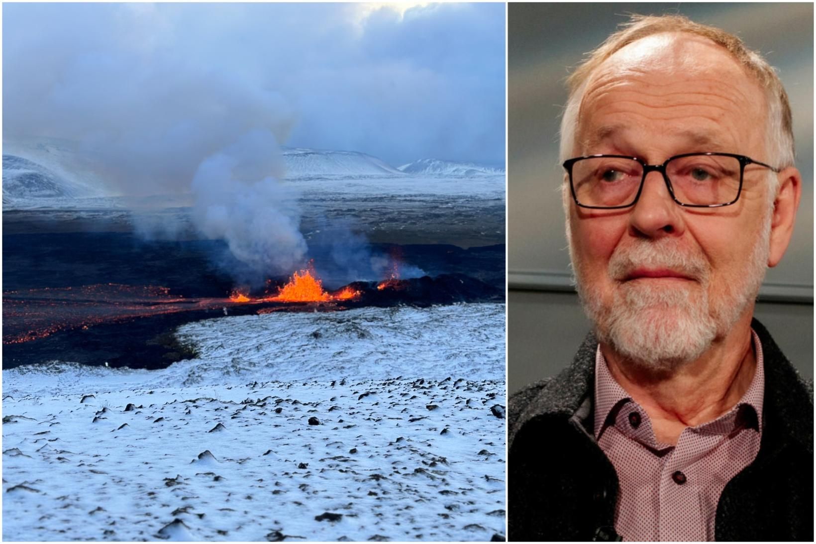 Páll Einarsson segir eldgosið á Reykjanesskaga fylgja forskriftinnni úr Kröflueldum.