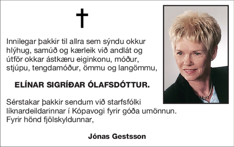 Elínar Sigríðar Ólafsdóttur.