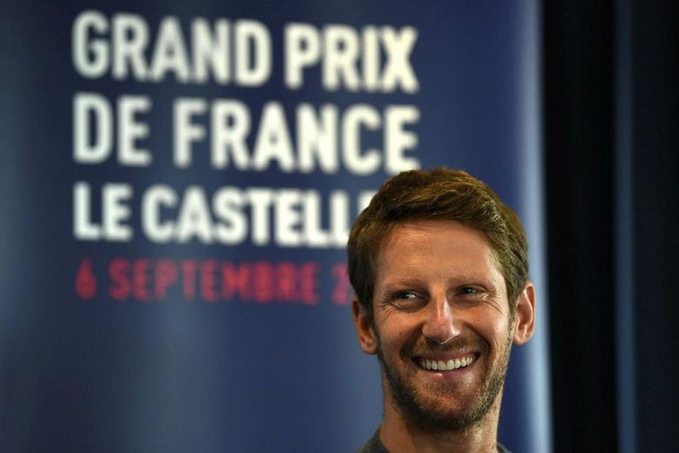 Franski ökumaðurinn Romain Grosjean hjá Haas ræddi við blaðamenn og lýsti Paul Ricard brautinni er …