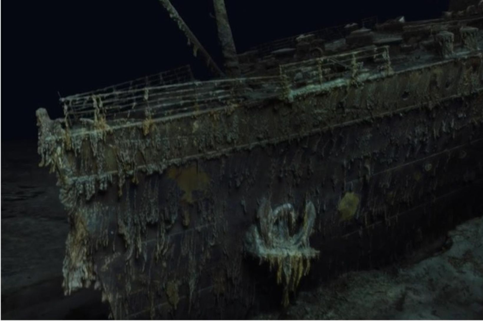 Skjáskot úr myndskeiði BBC af stafrænni útgáfu Titanic.