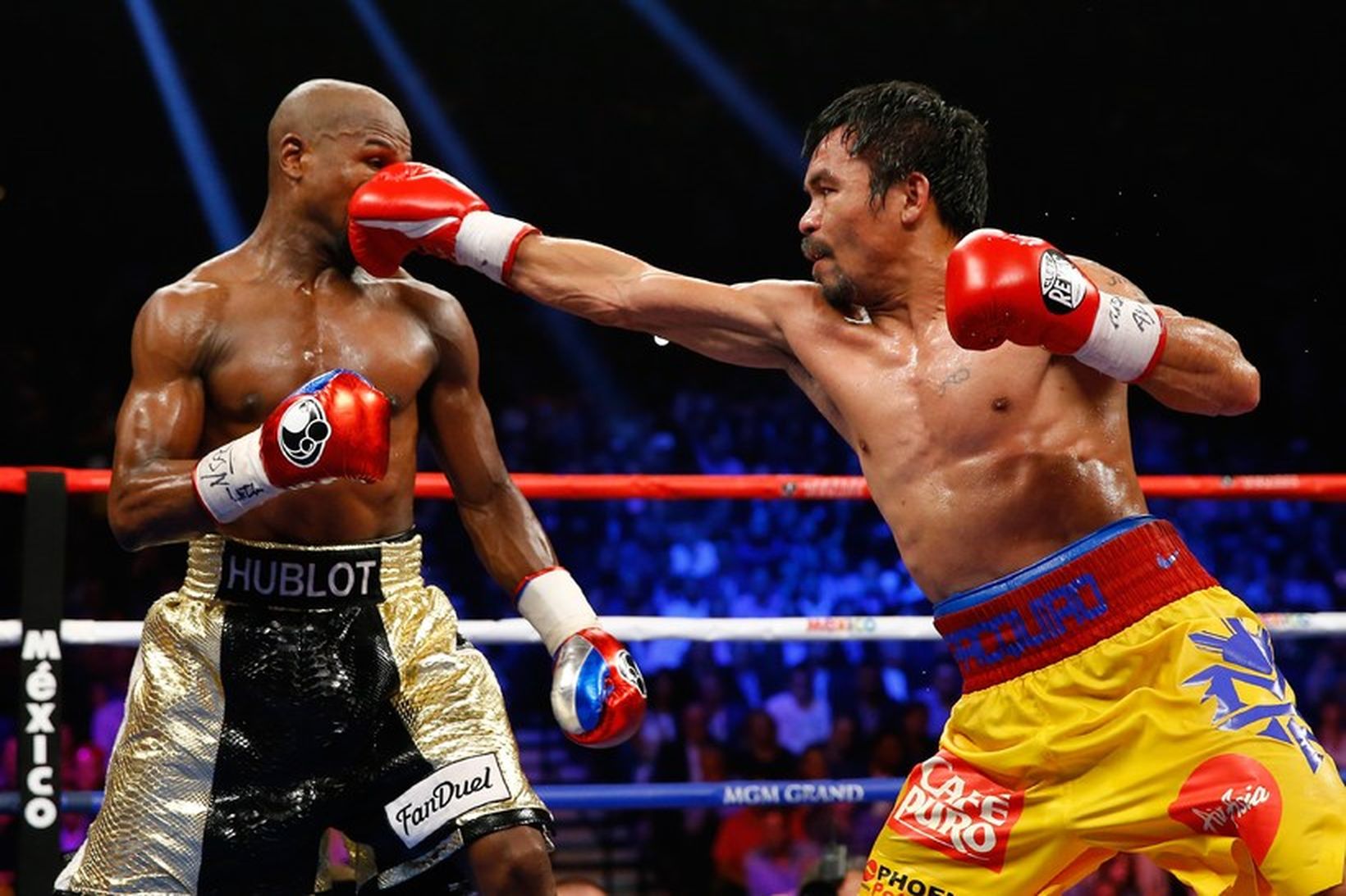 Manny Pacquiao gegn Floyd Mayweather.