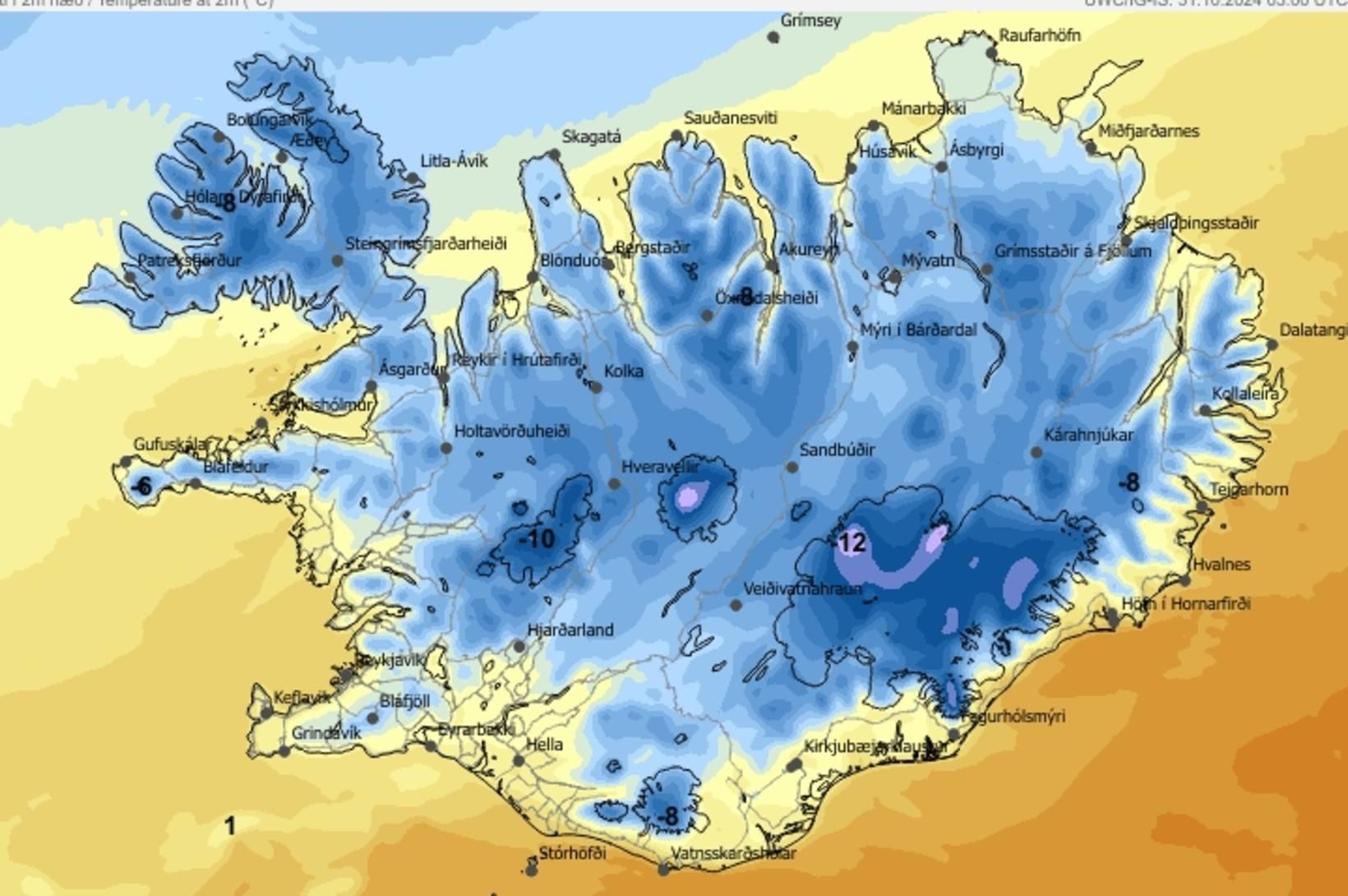 Él eða snjókoma sunnan heiða