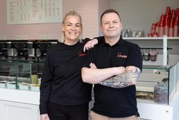 Karen Ýr Lárusdóttir og Viðar Valgeirsson eigendur Brynjuíss á Akureyri og í Kópavogi segja ánægjulegt …