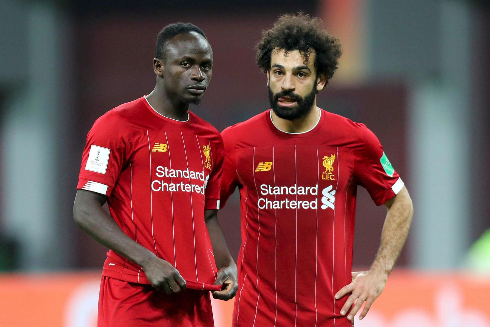 Sadio Mané og Mohamed Salah.