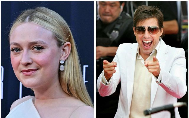 Leikkonan Dakota Fanning og Leikarinn Tom Cruise í banastuði.