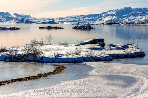 25,8 gráðu frost mældis á Þingvöllum í nótt.