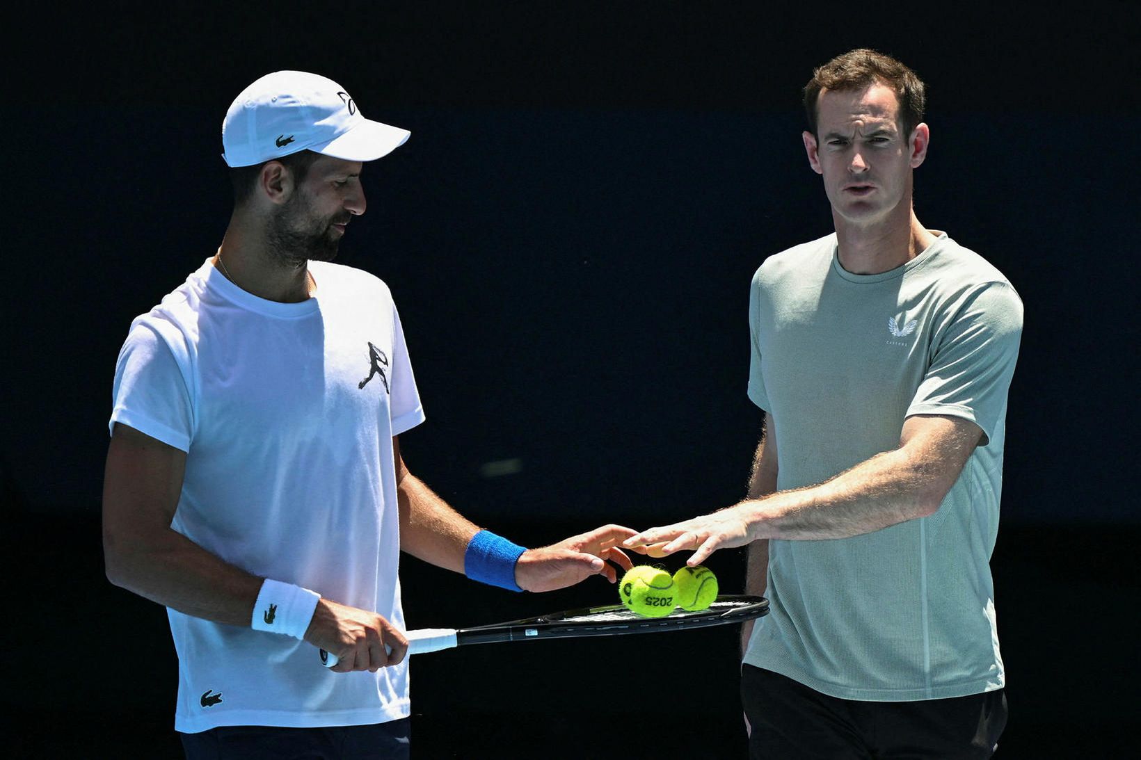 Novak Djokovic og Andy Murray.