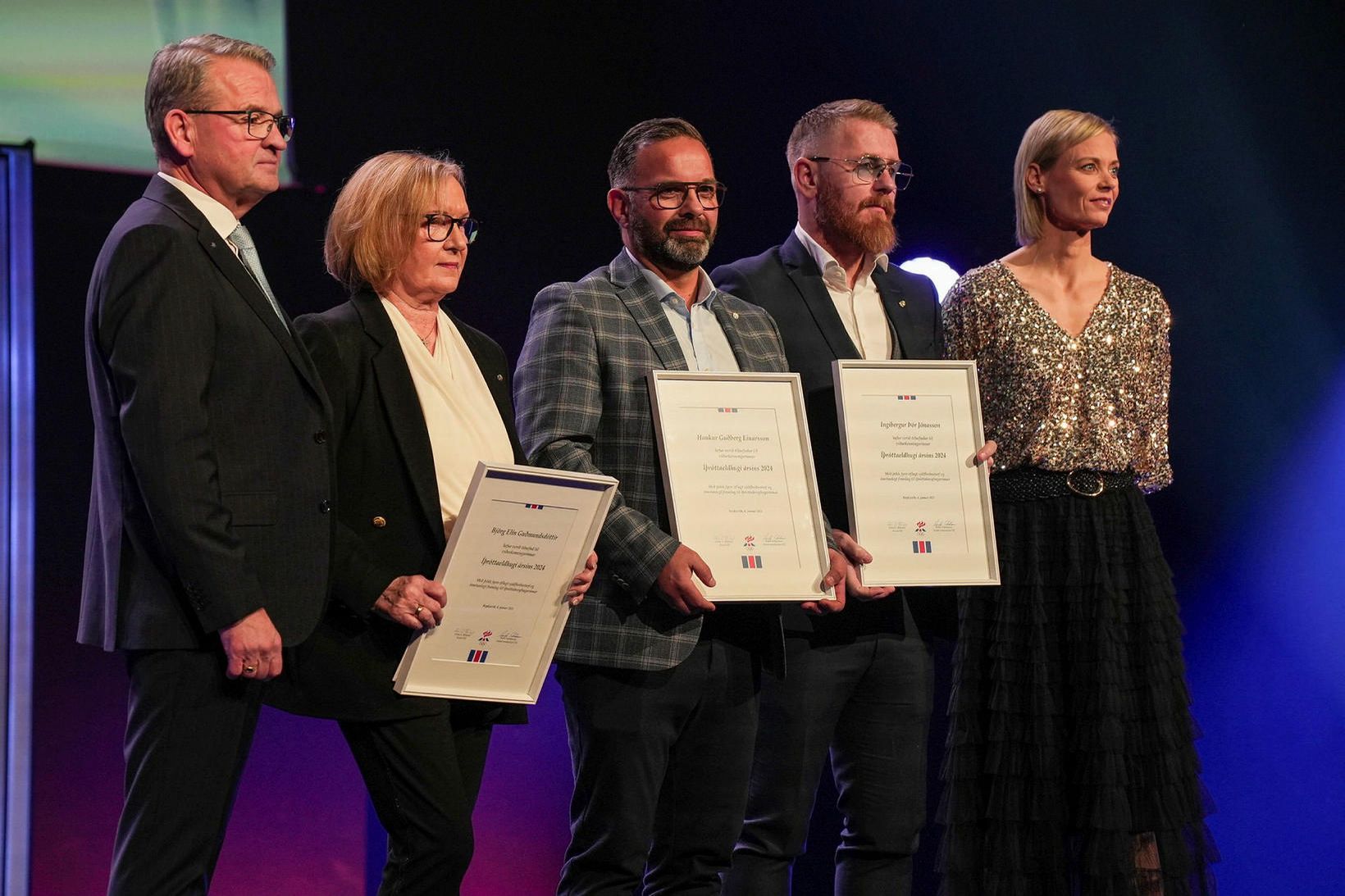 Íþróttaeldhugi ársins á Íþróttamanni ársins: Lárus Blöndal forseti ÍSÍ, Björg …
