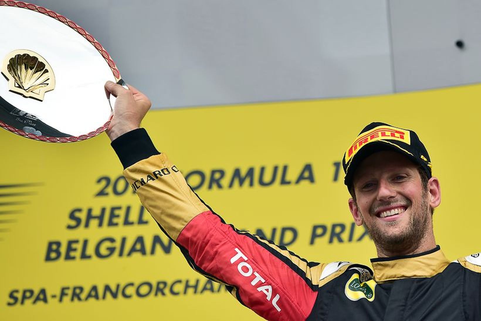 Romain Grosjean varð þriðji í belgíska kappakstrinum í Spa 23. …