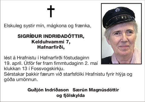 Sigríður Indriðadóttir,
