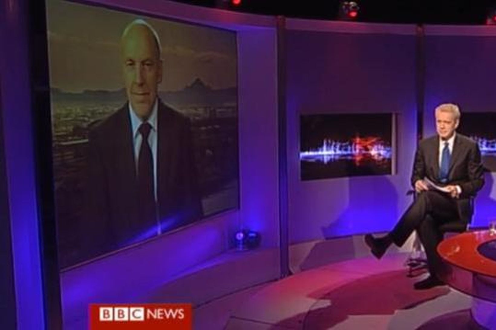 Steingrímur J. Sigfússon var gestur Stephen Sackur í viðtalsþættinum Hard …