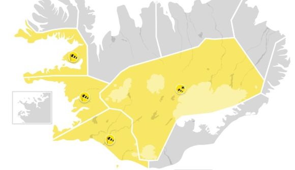 Gul viðvörun vegna hvassviðris 