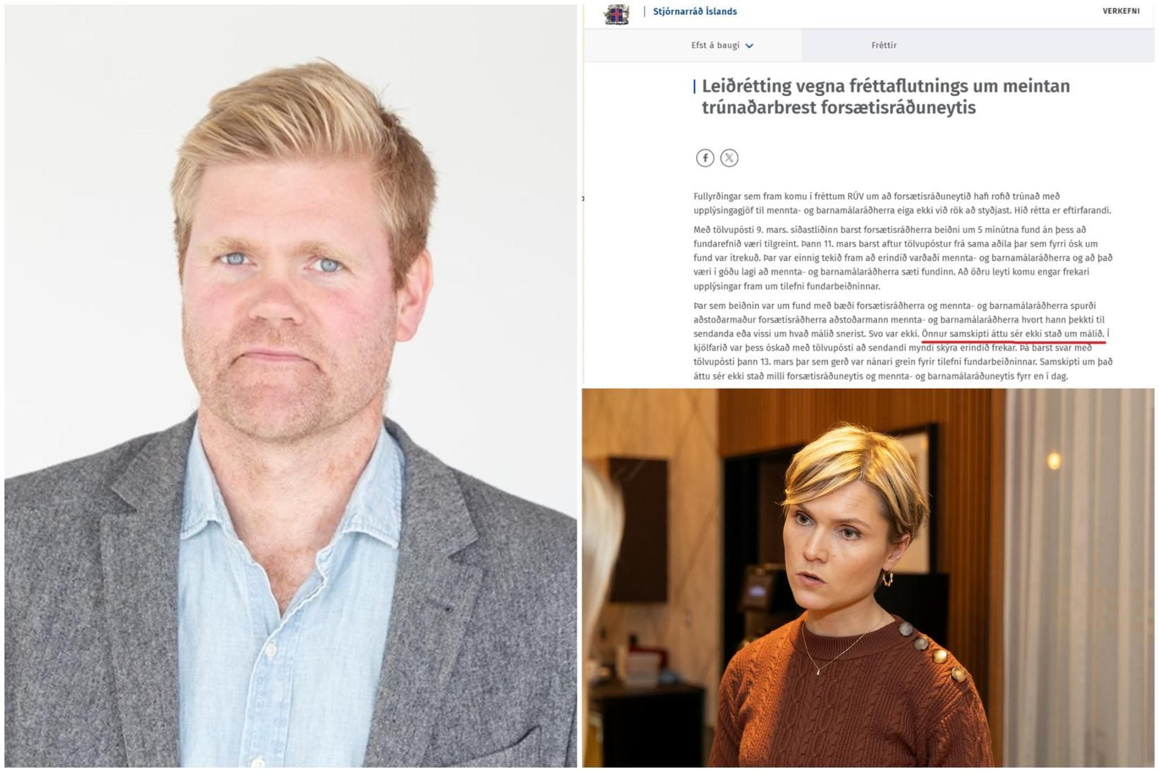 Árni Helgason, bendir á ósamræmi í orðum Ásthildar Lóu í …