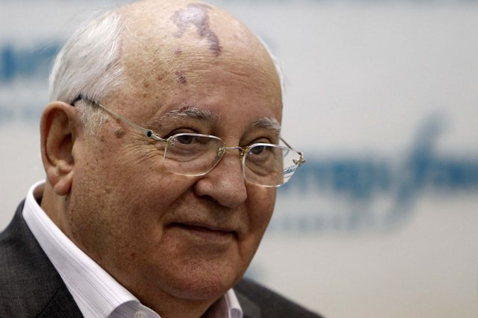 Míkhaíl Gorbatsjov á blaðamannafundi í Moskvu í sumar.