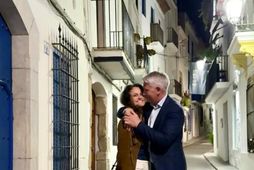 Inga Lind Karlsdóttir og Sigurður Viðarsson njóta lífsins í Sitges.