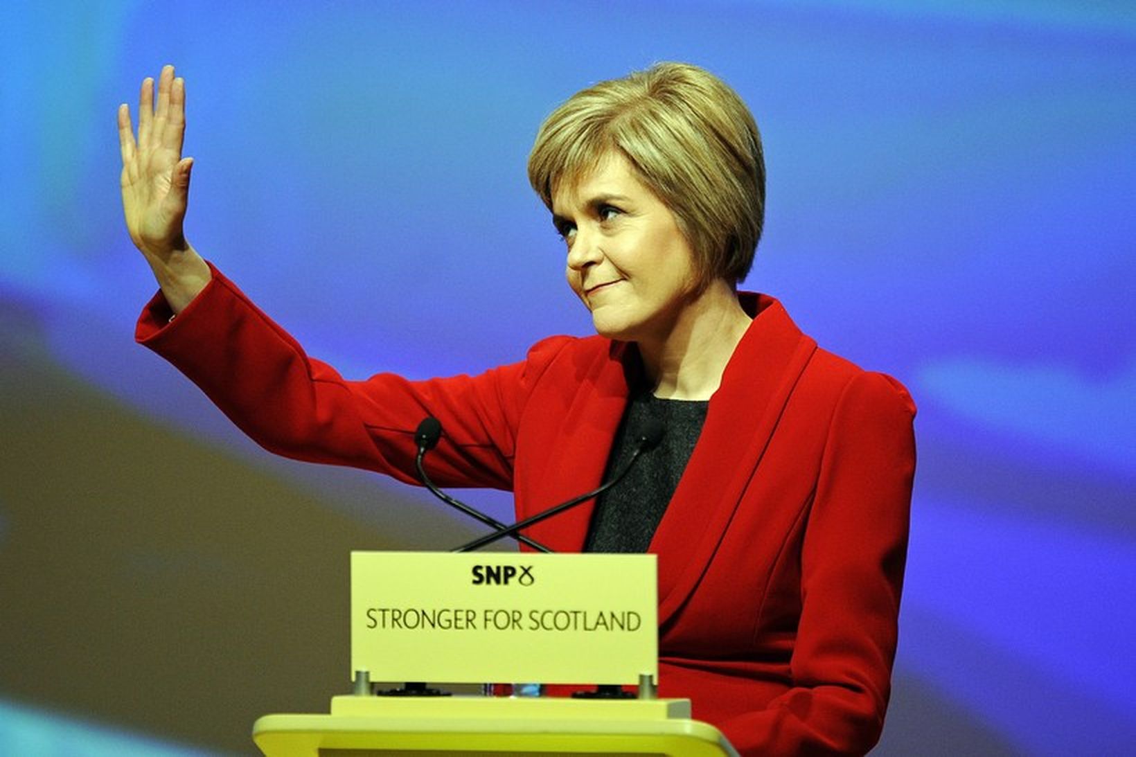 Nicola Sturgeon, forsætisráðherra skosku heimastjórnarinnar, vill sjálfstætt Skotland.