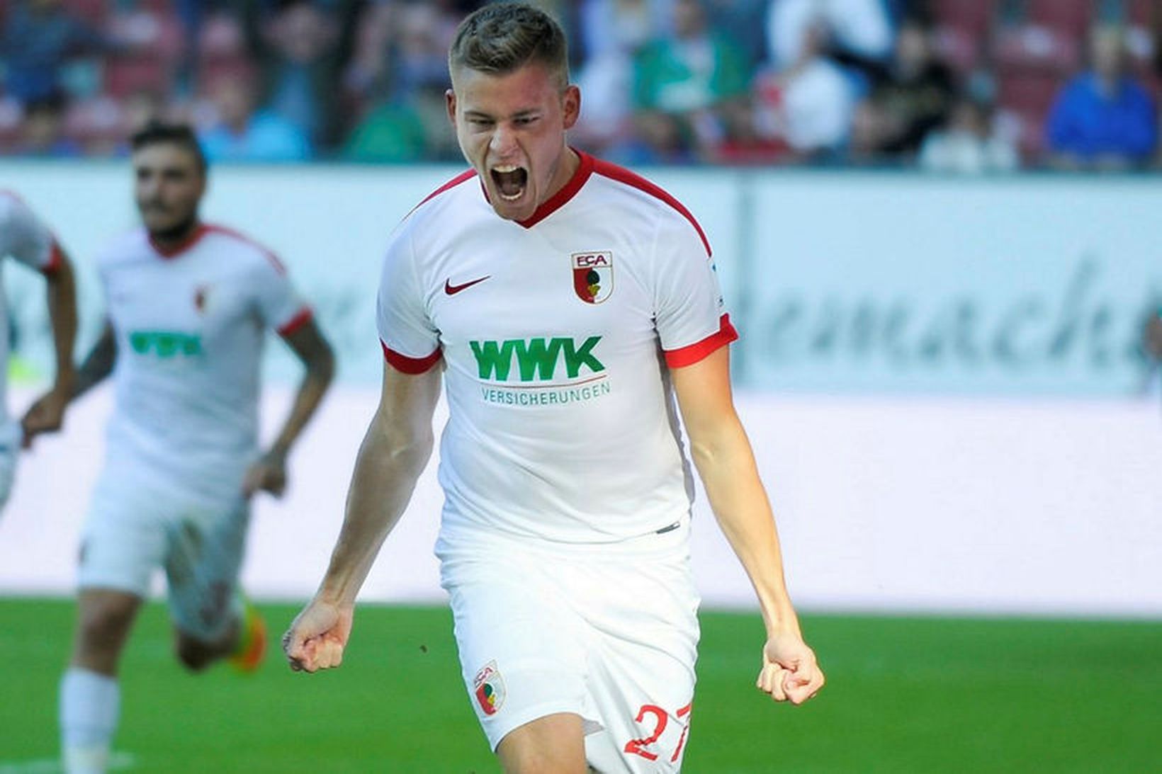 Alfreð Finnbogason í leik með Augsburg.