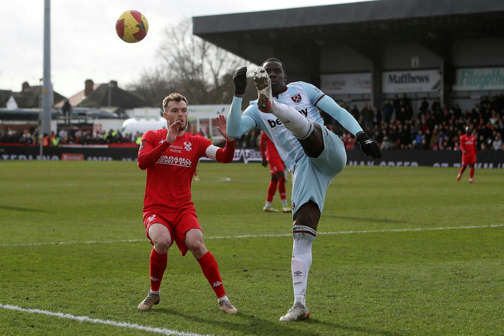 Kurt Zouma í bikarleik með West Ham gegn Kidderminster Harriers …