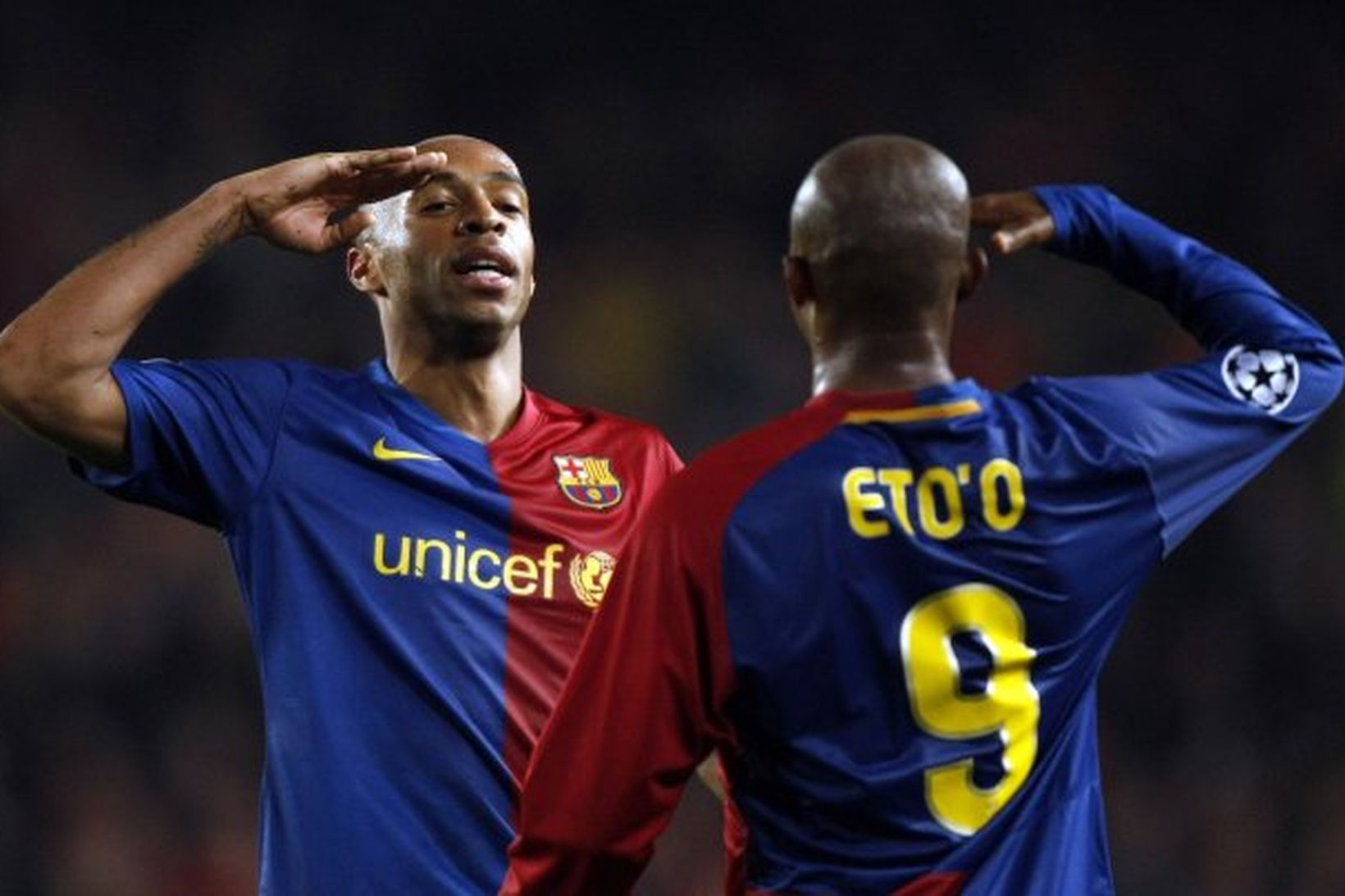 Thierry Henry jafnaði fyrir Barcelona í 1:1.