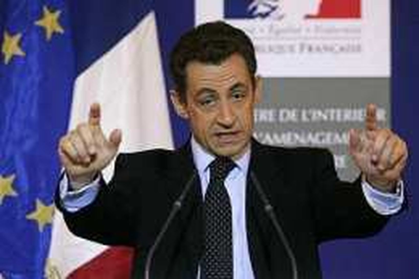 Nicolas Sarkozy, innanríkisráðherra Frakklands.