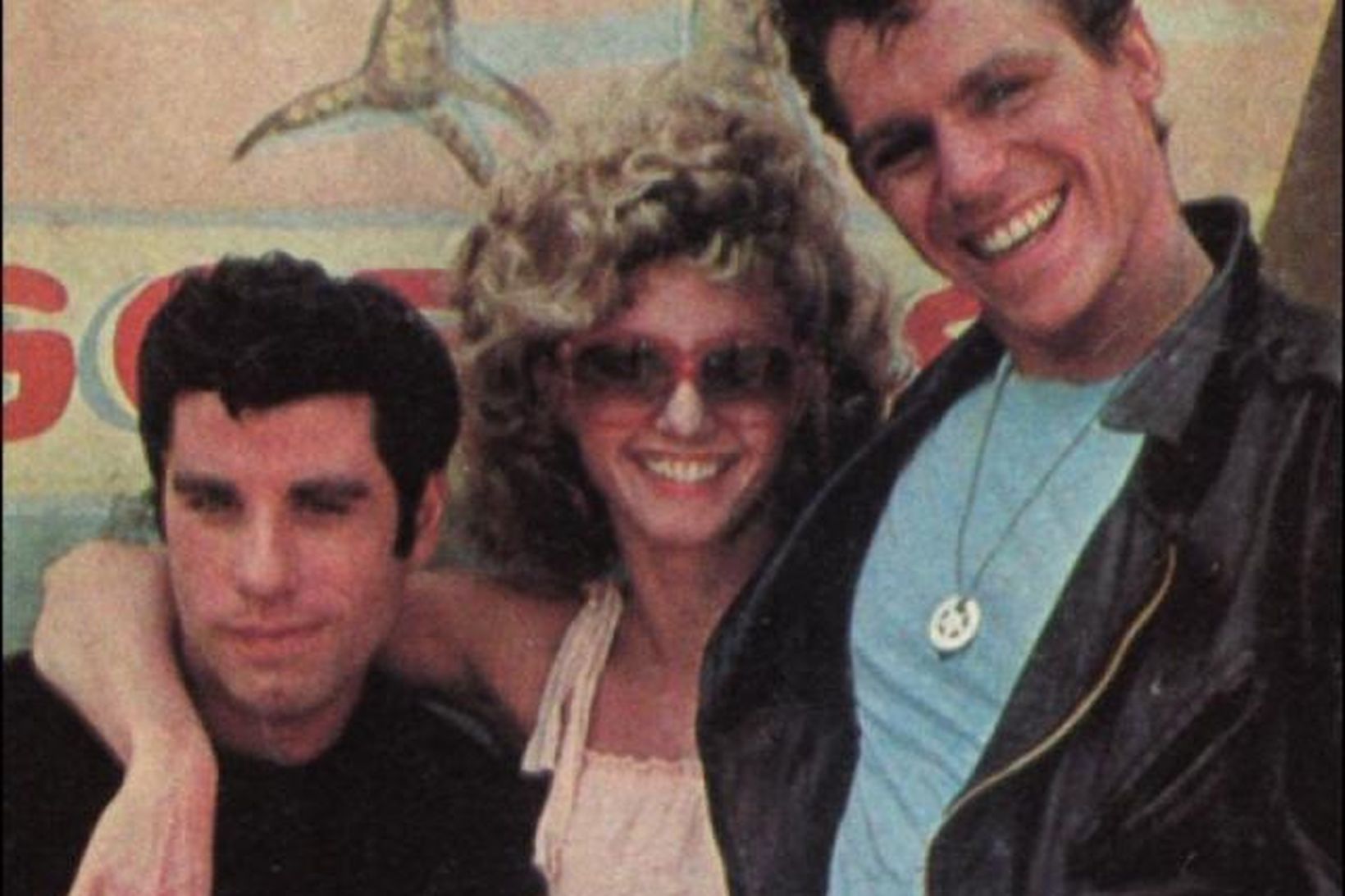 John Travolta, Olivia Newton-John og Jeff Conaway við tökur á …