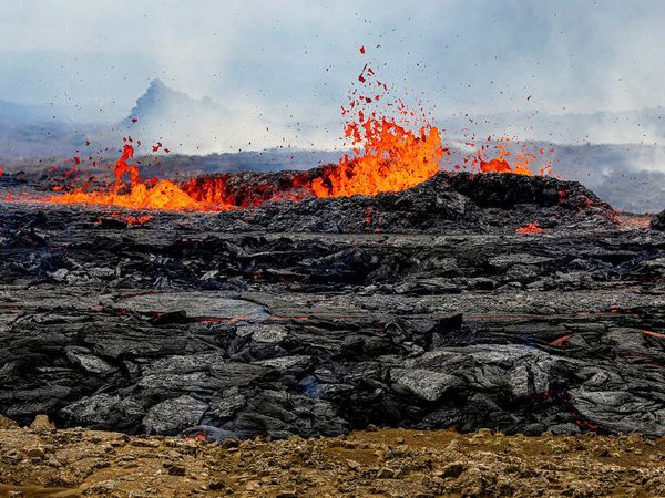 A natural hazards specialist says it is difficult to assess from webcams how many craters are still erupting. However, the number is somewhat fewer than the ten that were still active yesterday.