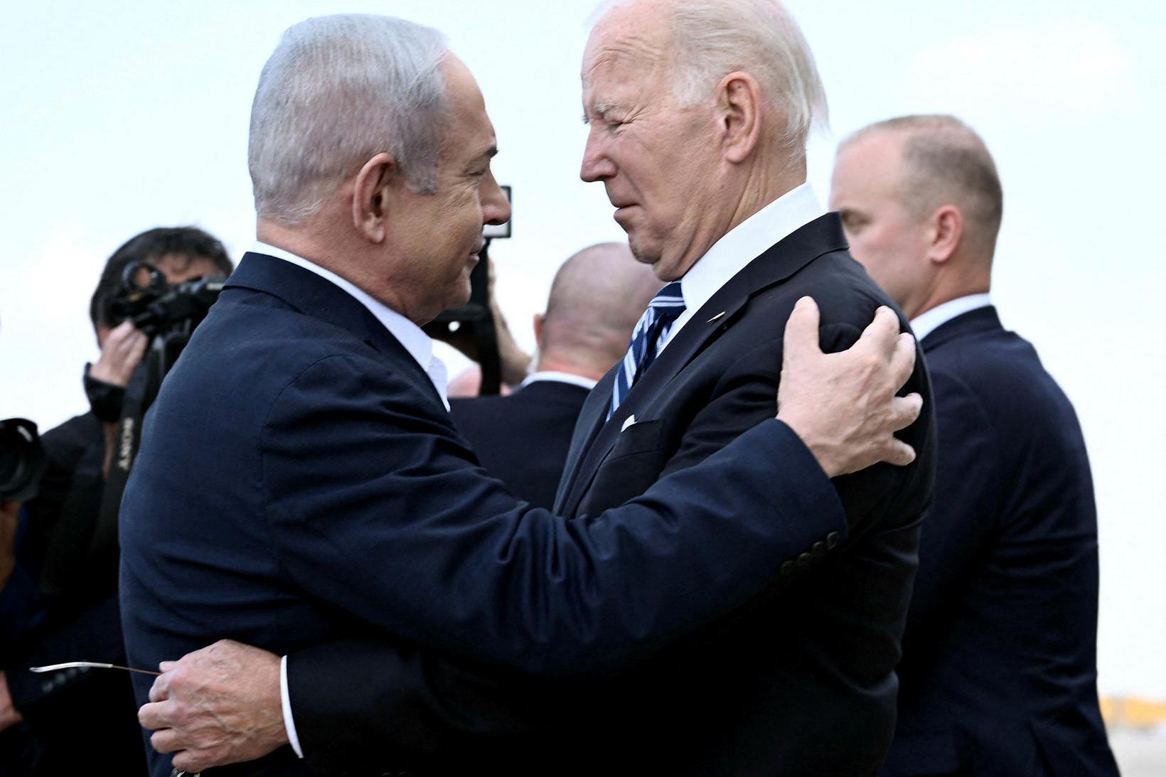 Forsætisráðherra Ísraels, Benjamín Netanjahú, og Joe Biden Bandaríkjaforseti.