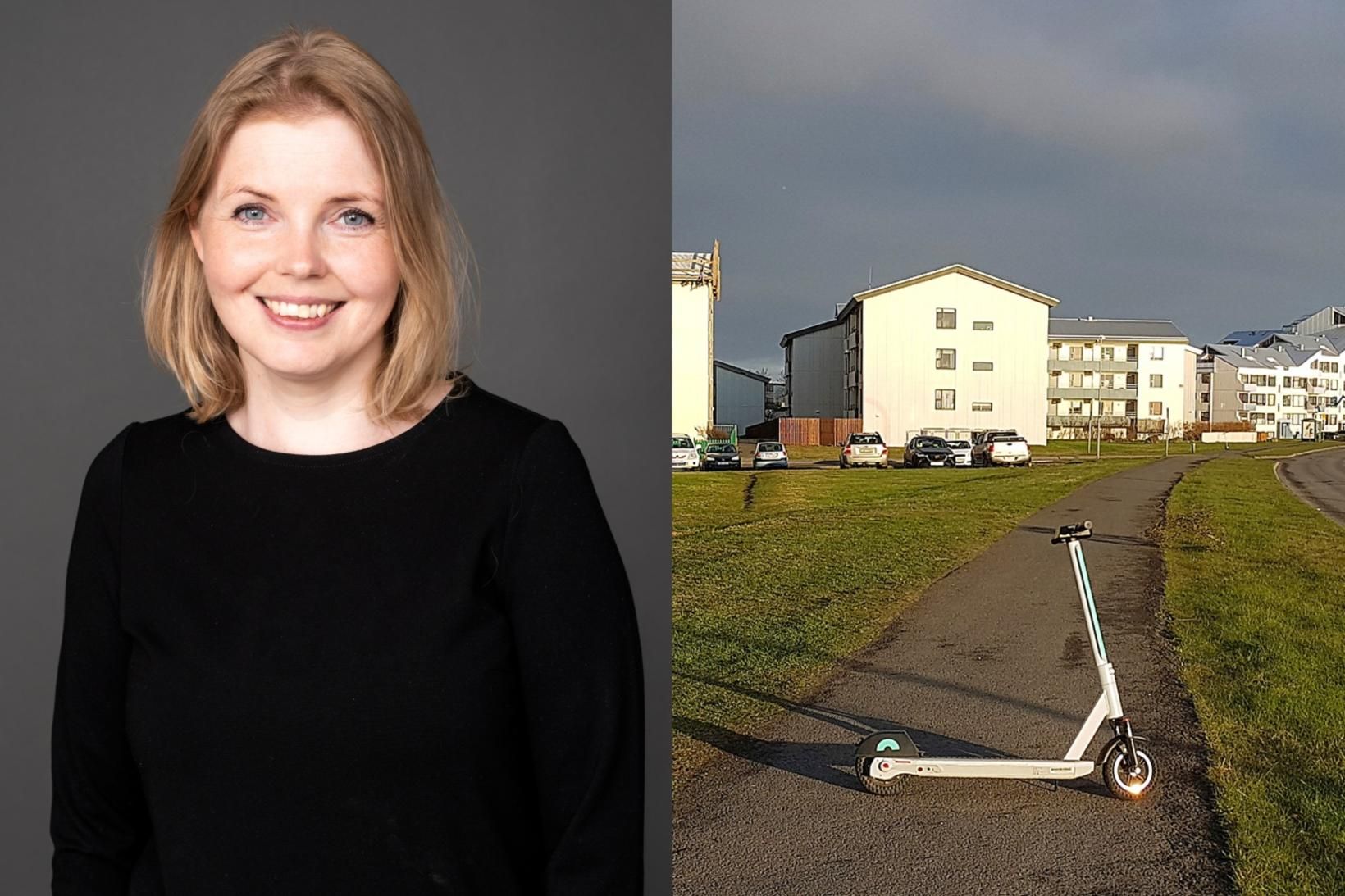 Steinunn Þóra Árnadóttir þingmaður vill regluverk þannig að rafskútur komi …