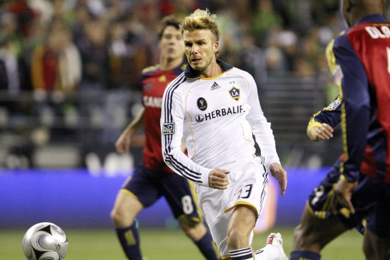 David Beckham í leik með LA Galaxy.