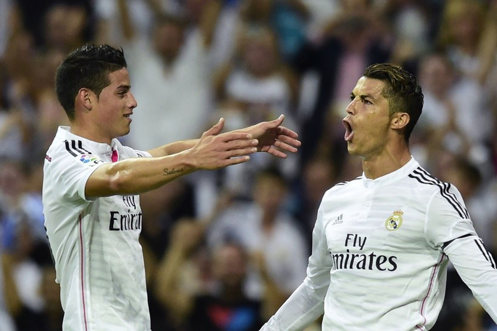 Cristiano Ronaldo og James Rodriguez hefja titilvörnina í Meistaradeildinni í …