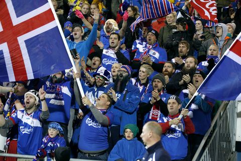 Icelandic fans at Euro 2016.