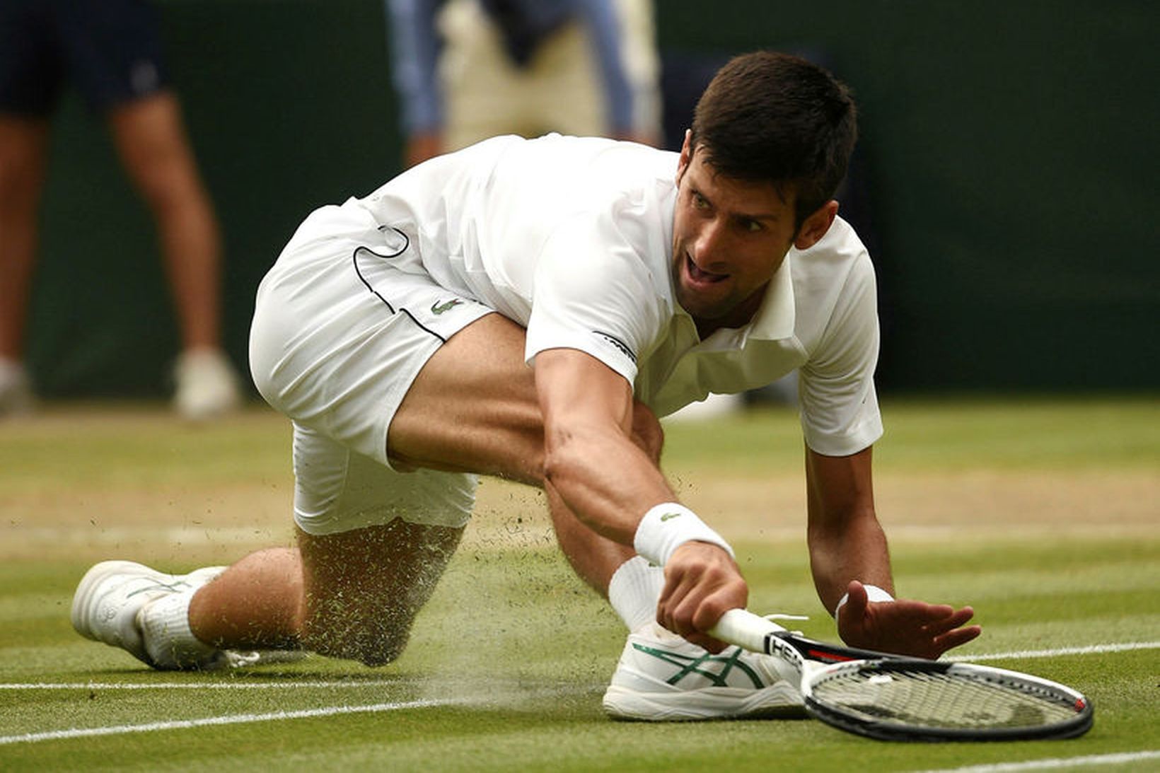 Novak Djokovic mætir Kevin Anderson í úrslitum Wimbledon-mótsins í tennis.
