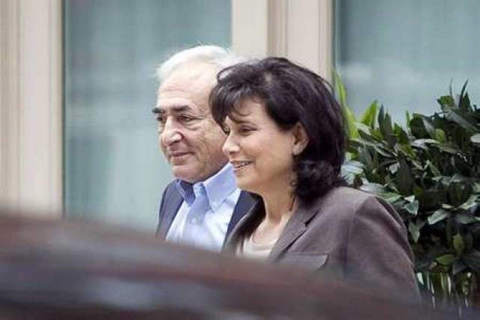 Hjónin Dominique Strauss-Kahn og Anne Sinclair á Manhattan um helgina.