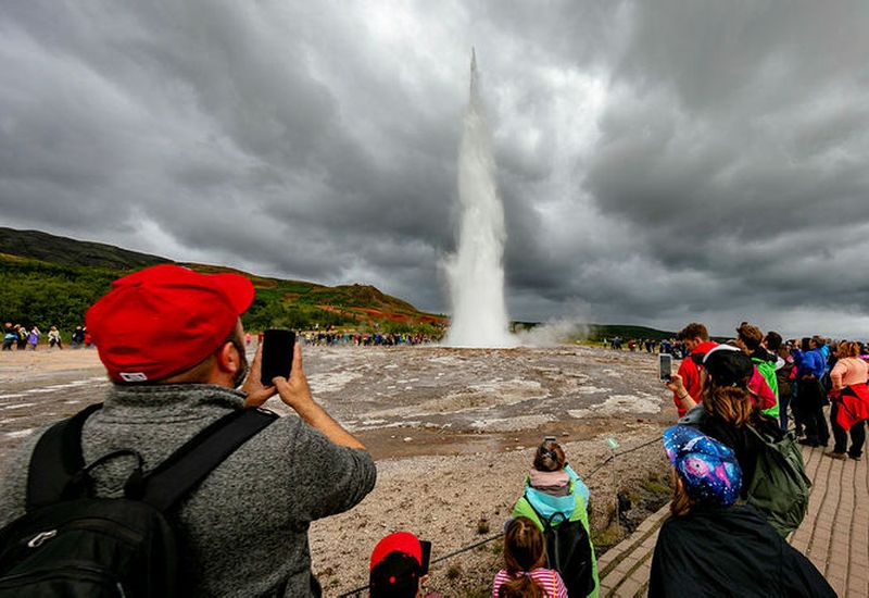 Among the changes that have occurred is that Strokkur now erupts more and more powerful than before and are erupted up to 30 meters. The picture is from mbl.is photo archives.