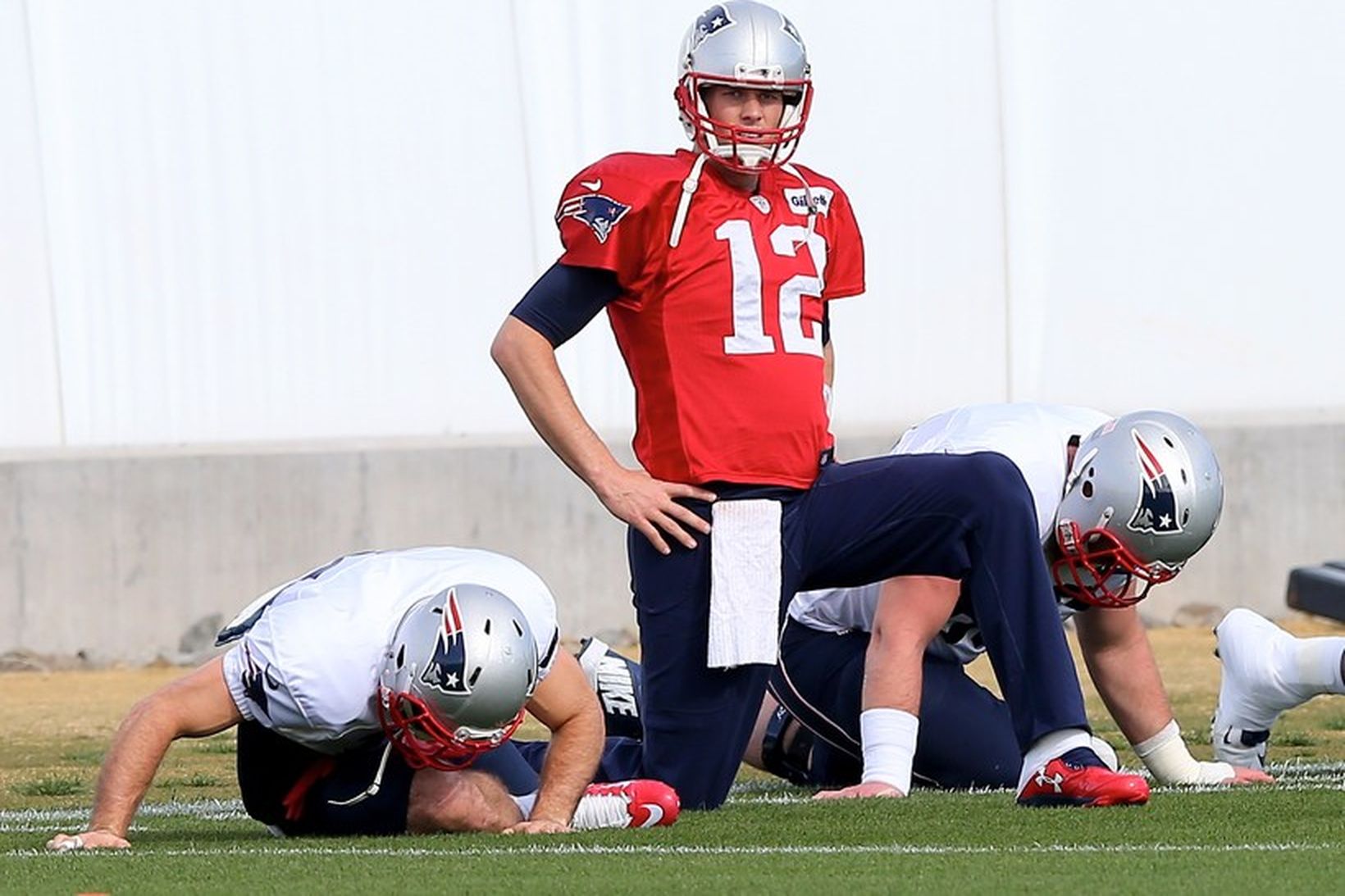Tom Brady, hinn þrautreyndi leikstjórnandi New England Patriots.