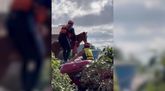 Brazilians rescue stranded horse from rooftop in flooded city of Canoas