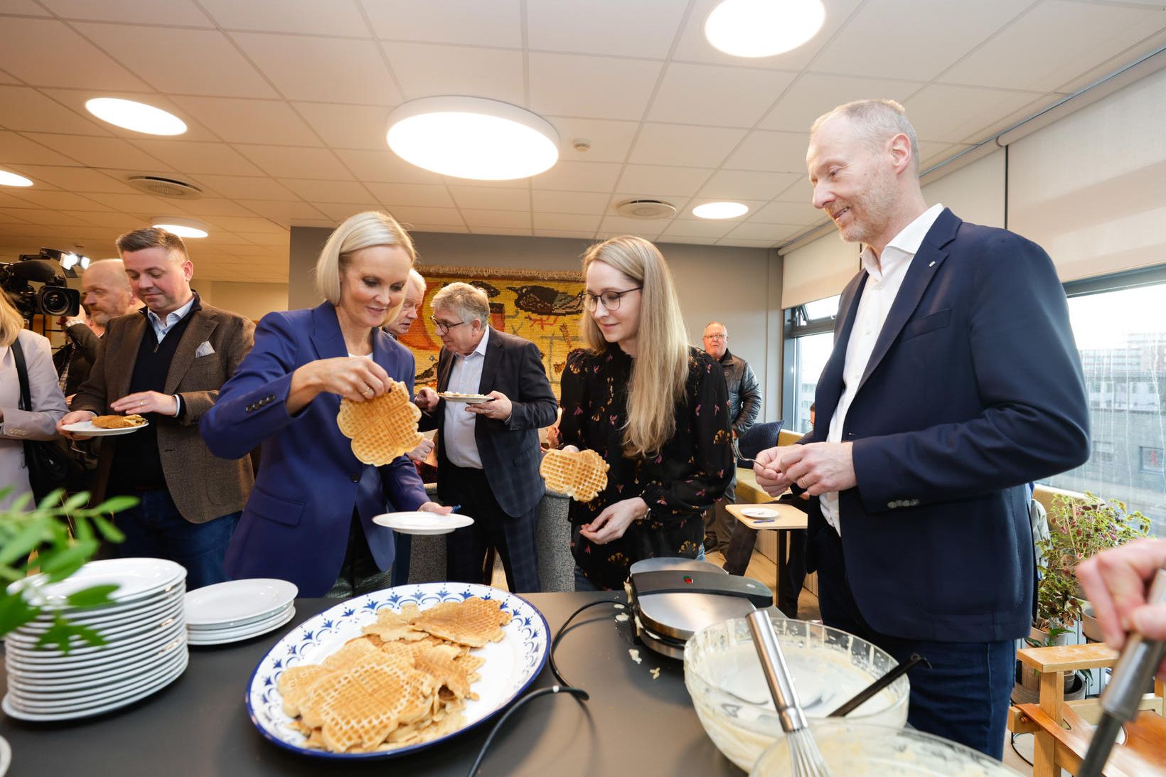 Vöfflurnar eru alltaf vinsælar.