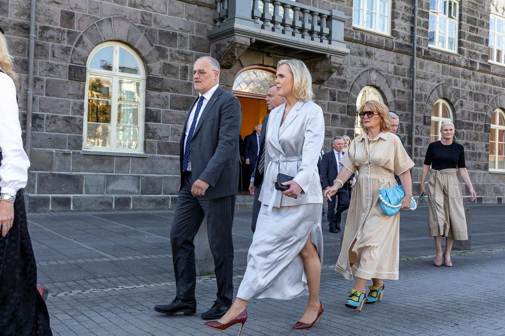 Guðrún Hafsteins fínleg í pilsadragt