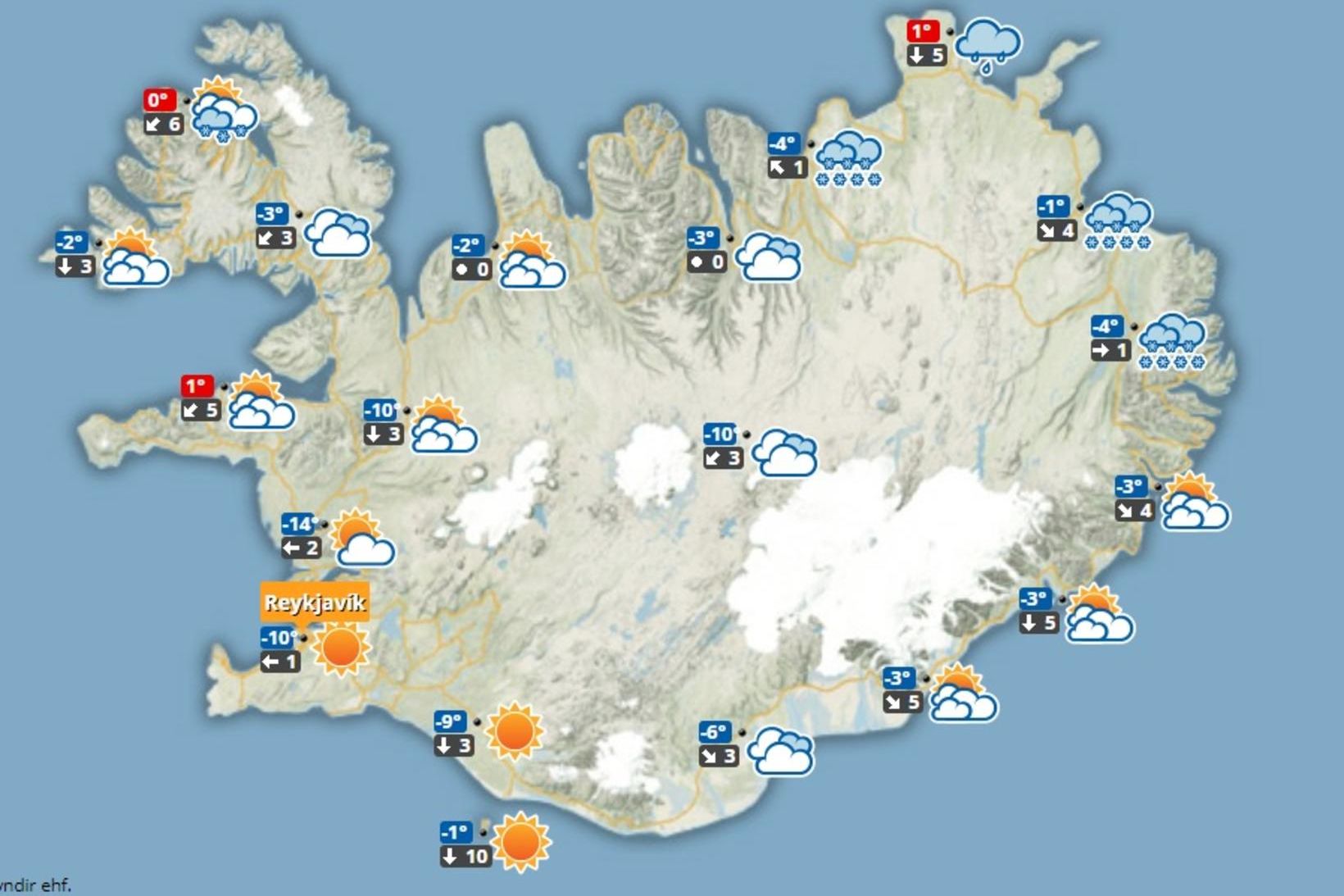 Það verður norðanátt í dag.