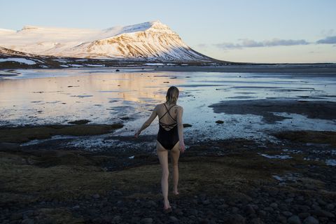 Ocean swimming in the remote beauty of Iceland's West Fjords.